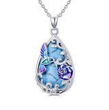 Sterling Silver Turquoise Butterfly Dragonfly Bee Hummingbird Ladybug Pendant Necklace