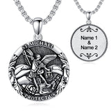 Sterling Silver St Michael Pendant Necklace