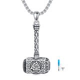 Sterling Silver Thors Hammer Urn Necklace for Ashes