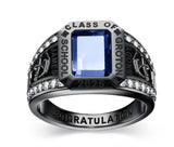 Sterling Silver 2025 Personalized Pattern High School College Class Ring Gift for Men
