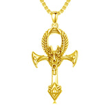 Sterling Silver  Ankh_Anubis Protection Pendant Necklace