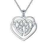 Sterling Silver Celtic Knot Mother and Child Pendant Necklace