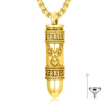 Sterling Silver Bear Lion Eagle Compass Tree of Life Bullet Urn Necklaces for Ashes