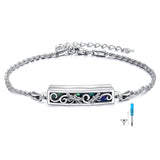 Sterling Silver Rose Butterfly Dragonfly Urn Bracelet for Ashes