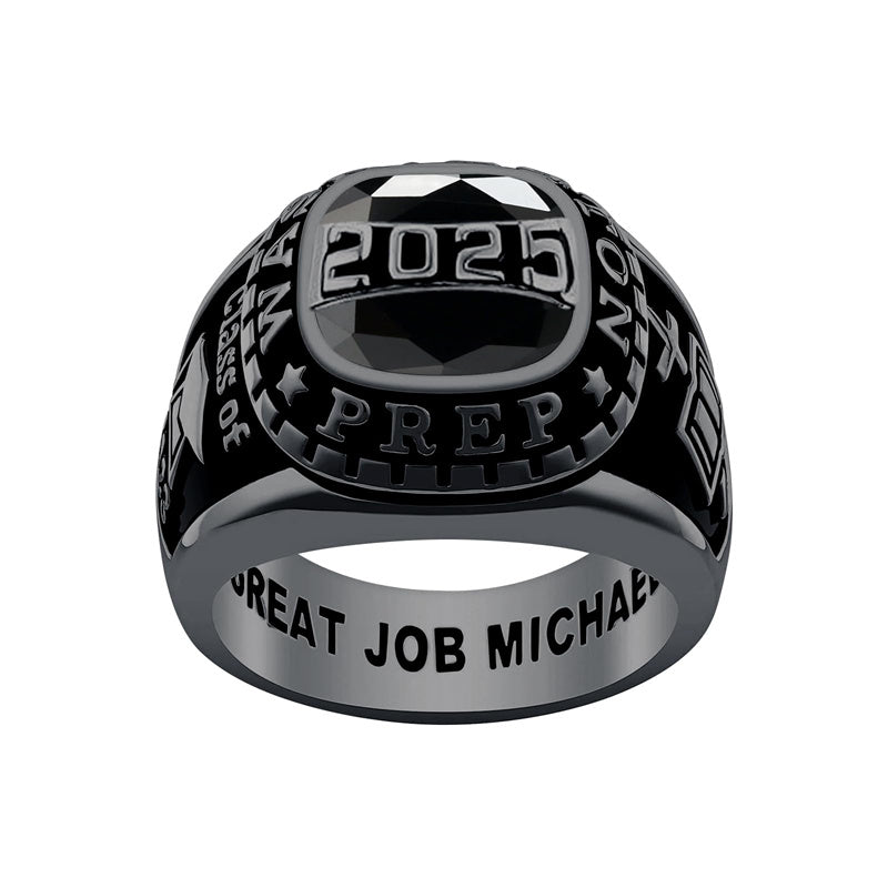 Sterling Silver Personalized  High School Colleg Class Ring