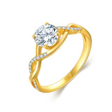 14K Gold 1.3 Carat(cttw) Moissanite Engagement Wedding Ring