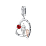 Sterling Silver Father Daughter Mother Daughter Charm Beads
