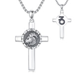 Sterling Silver 12 Constellation Cross Pendant Necklace