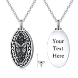 Sterling Silver Personalized Engraved  Butterfly Urn Necklaces for Ashes