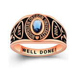 Sterling Silver Personalized Birthstone Engraved Class Rings for Women Graduation Gift