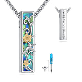 Sterling Silver Abalone Shell Butterfly Dragonfly Moon Phase Mountains Sunflower Tree of Life Urn Necklaces for Ashes