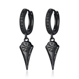 Sterling Silver Viking Raven Stud Dangle Earrings
