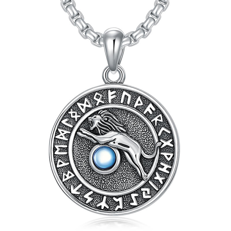 Sterling Silver Lion Tiger Satanic Goat Owl Scorpion Eagles Deer Pendant Necklace for Men