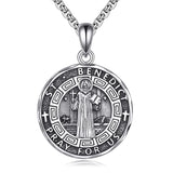 Sterling Silver Saint Gabriel,Saint Jude,Saint Benedict,Saint Patrick ,Saint Peregrine Pendant Necklace