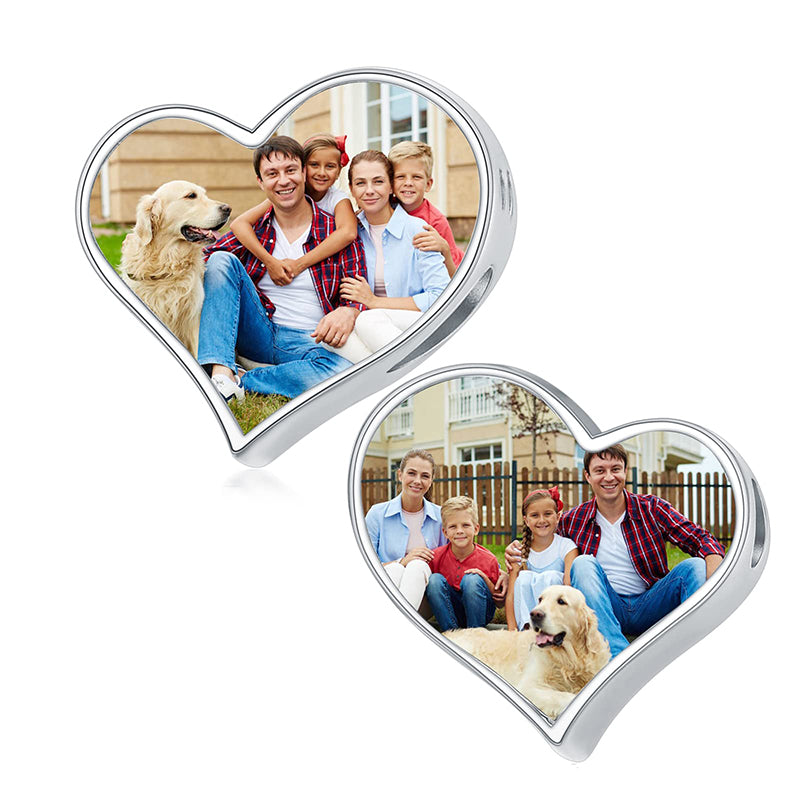 Sterling Silver Personalized Photo Charm Beads