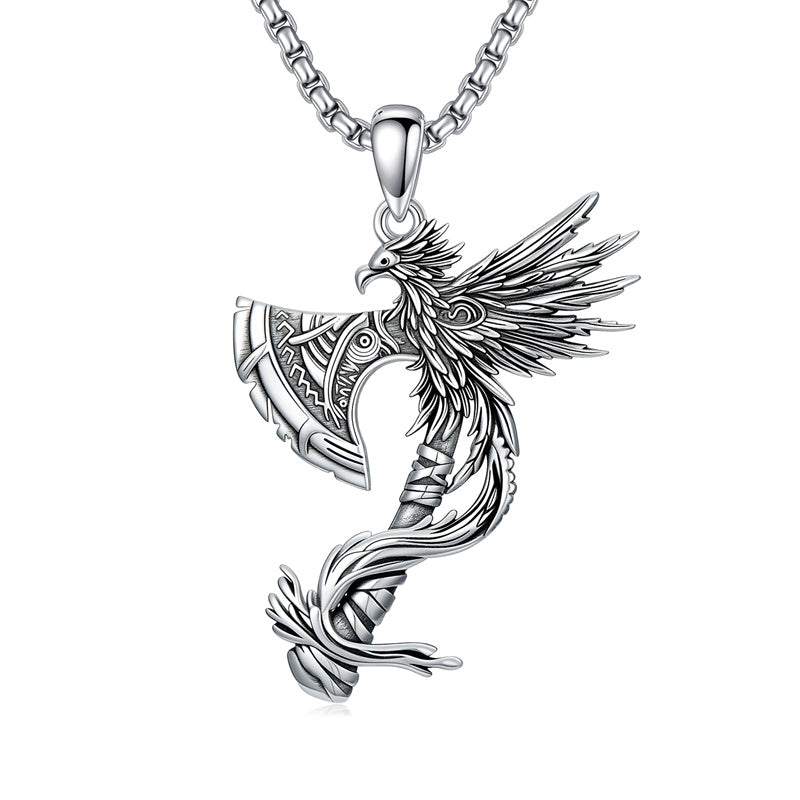 Sterling Silver Phoenix Pendant Necklace