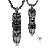 Sterling Silver Bear Lion Eagle Compass Tree of Life Bullet Urn Necklaces for Ashes