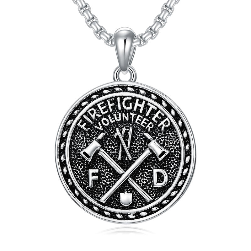 Sterling Silver Aztec Lion Cross Pendant Necklace