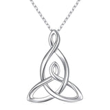 Sterling Silver Celtic Knot Mother and Child Pendant Necklace