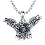 Sterling Silver Lion Tiger Satanic Goat Owl Scorpion Eagles Deer Pendant Necklace for Men