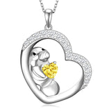 Sterling Silver Manatee Pendant Necklace