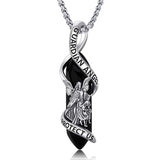 Sterling Silver Crystal Saint Michael Saint Christopher Guardian Angel Guadalupe Pendant Necklace
