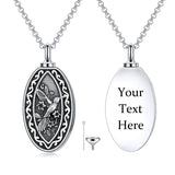 Sterling Silver Personalized Engraved Hummingbird Urn Necklaces for Ashes