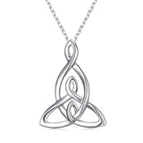 Sterling Silver Celtic Knot Mother and Child Pendant Necklace