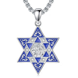 Sterling Silver Star of David, Evil Eye, Tree of Life, Cross Lion, Chai Pendant Necklace