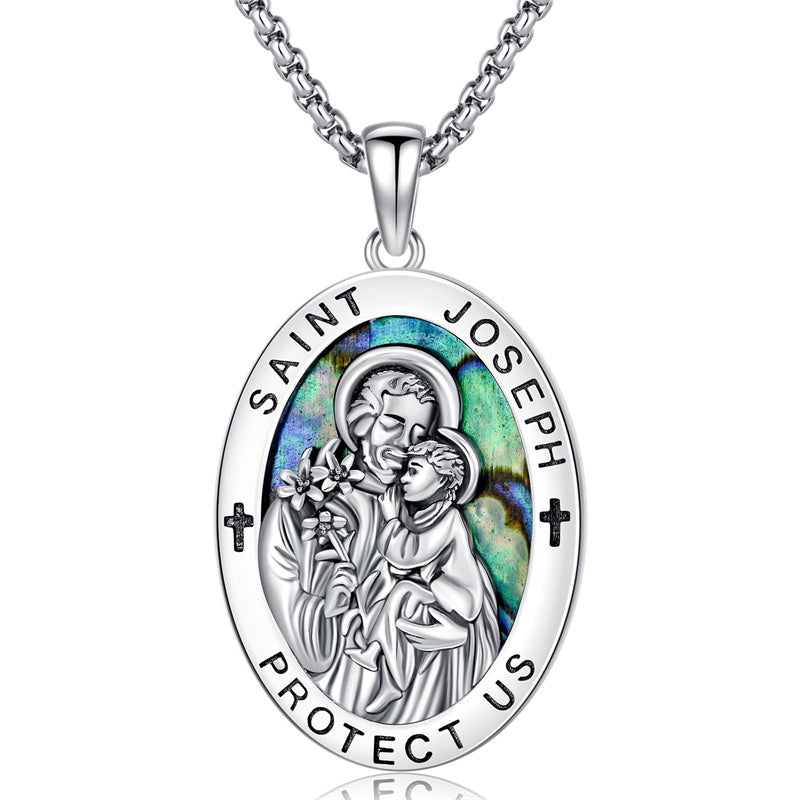 Sterling Silver St Michael St Benedict St Anthony St Jude Medal Pendant Necklace