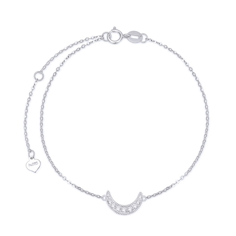 14k Gold 5A Marquise-Cut 5A cubic zirconia stones Moon Bracelet