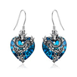 Sterling Silver Dragon Dangle Earrings