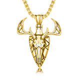 Sterling Silver Lion Tiger Satanic Goat Owl Scorpion Eagles Deer Pendant Necklace for Men