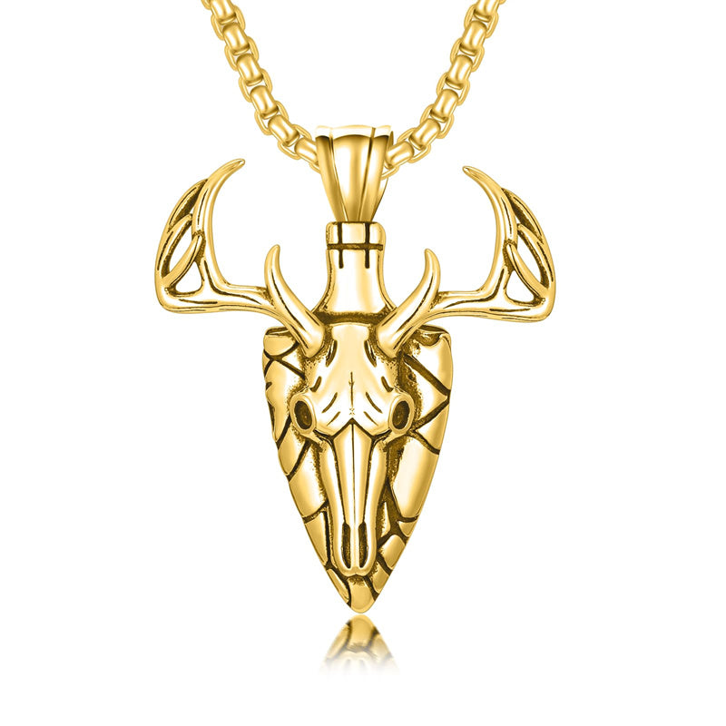 Sterling Silver Lion Tiger Satanic Goat Owl Scorpion Eagles Deer Pendant Necklace for Men