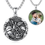 Sterling Silver St Michael Pendant Necklace