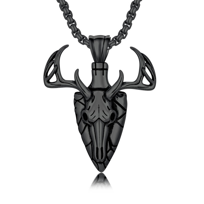 Sterling Silver Lion Tiger Satanic Goat Owl Scorpion Eagles Deer Pendant Necklace for Men