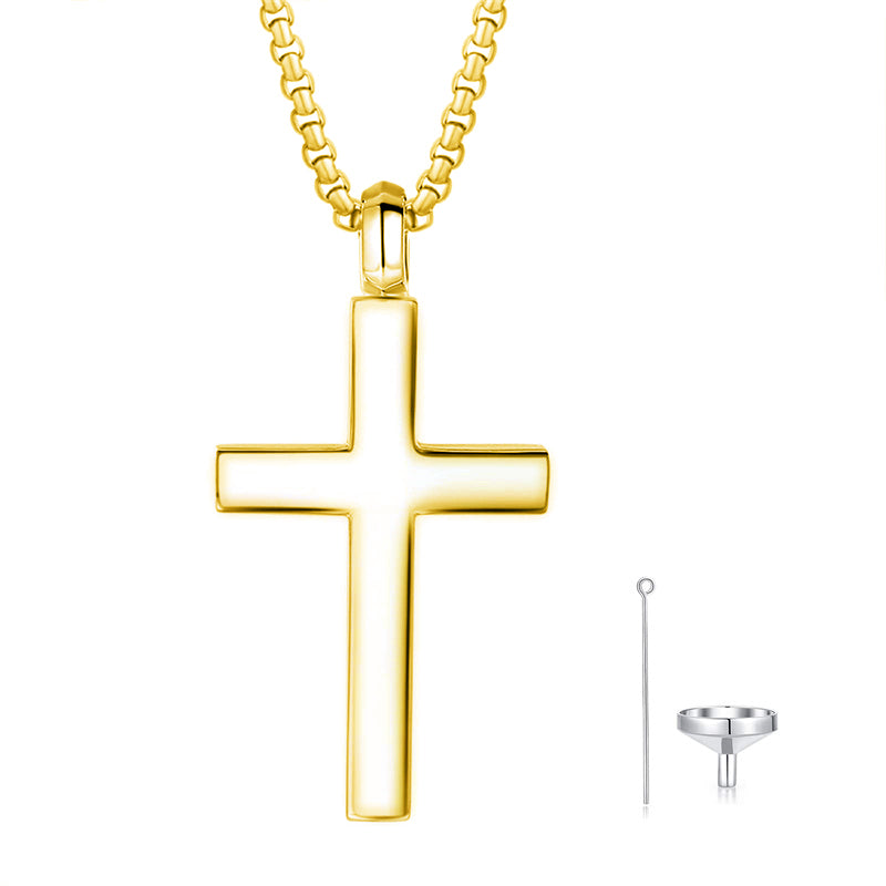 Sterling Silver Cross Urn Pendant for Ashes