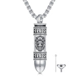 Sterling Silver Bear Lion Eagle Compass Tree of Life Bullet Urn Necklaces for Ashes