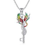 Sterling Silver Phoenix Pendant Necklace