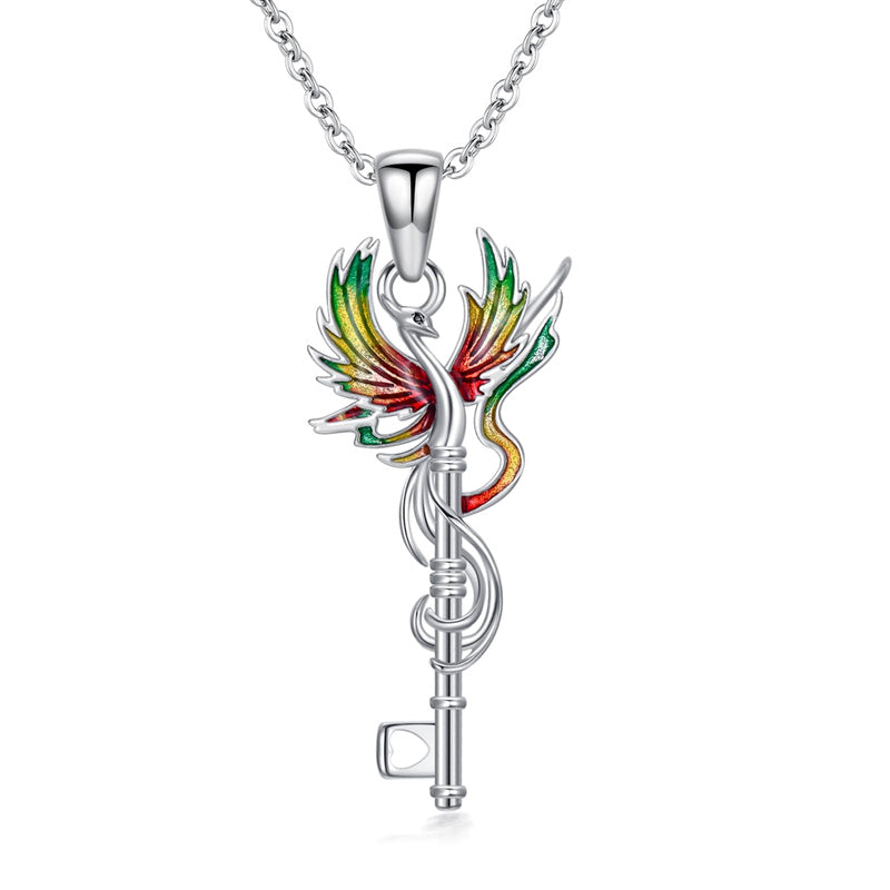 Sterling Silver Phoenix Pendant Necklace