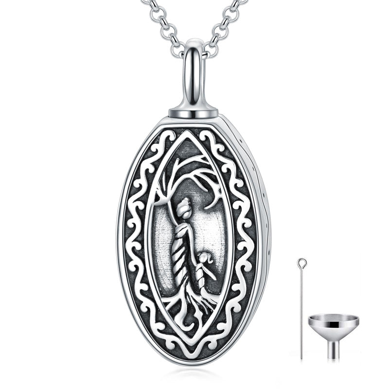 Sterling Silver Tree of Life Urn Necklaces for Ashes