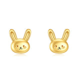 14k Gold Bunny Stud Earrings