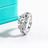 10K 14K 18K Gold Round Cut Moissanite Engagement Wedding Ring