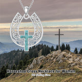 Sterling Silver Turquoise Cross Bear Claw Cowboy Boot Pendant Necklace
