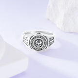 Sterling Silver Memento Mori Urn Ring for Ashes