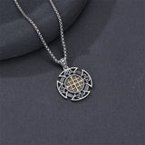 Sterling Silver Jerusalem Cross Pendant Necklace for Men