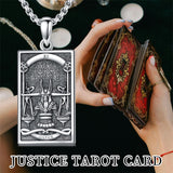 Sterling Silve Sun Moon Star Strength Lovers Death Devil Fool Tarot Card Pendant Necklace