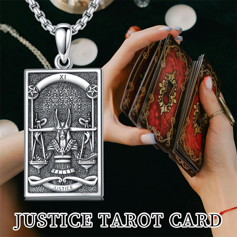 Sterling Silve Sun Moon Star Strength Lovers Death Devil Fool Tarot Card Pendant Necklace