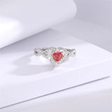 Sterling Silver Heart Urn Ring for Ashes Engraved With Always in My Heart