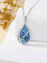 Sterling Silver Turquoise Butterfly Dragonfly Bee Hummingbird Ladybug Pendant Necklace